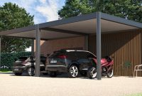 Carport double XXL en aluminium Rénoval
